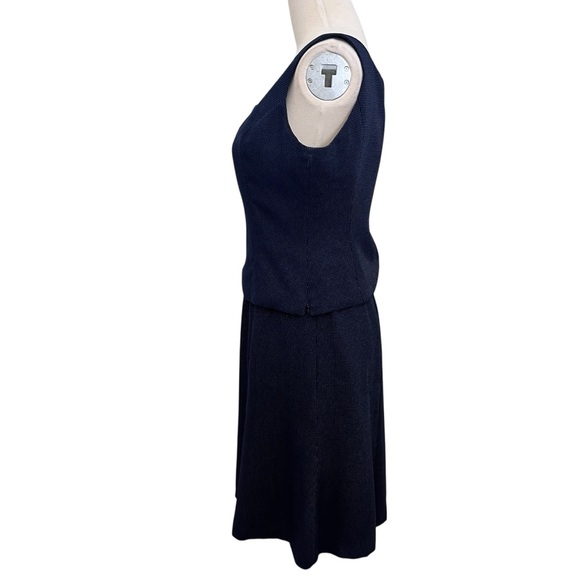 LE SUIT 2PC Navy Blue Polka Dot Skirt Set Sz 6P - Picture 9 of 12